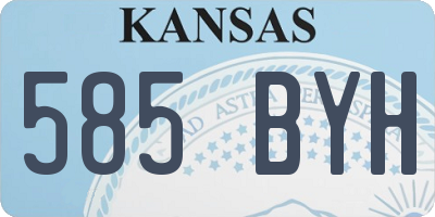 KS license plate 585BYH