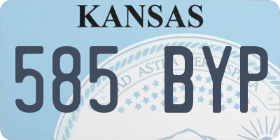 KS license plate 585BYP