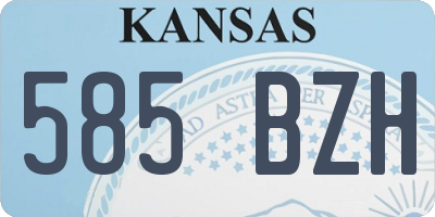 KS license plate 585BZH