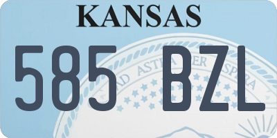 KS license plate 585BZL