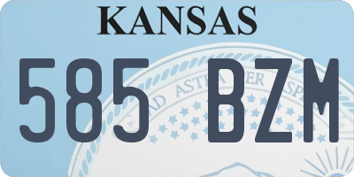 KS license plate 585BZM