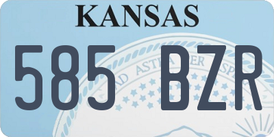 KS license plate 585BZR