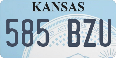 KS license plate 585BZU