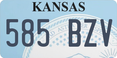 KS license plate 585BZV
