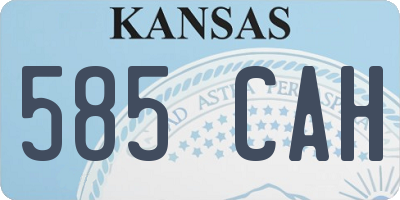 KS license plate 585CAH