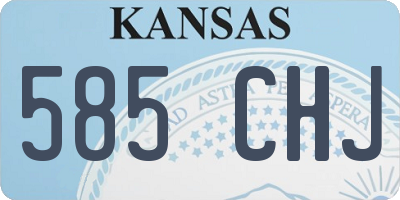 KS license plate 585CHJ