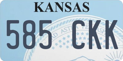 KS license plate 585CKK
