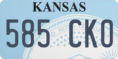 KS license plate 585CKO