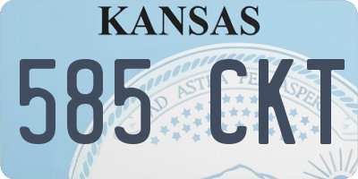 KS license plate 585CKT