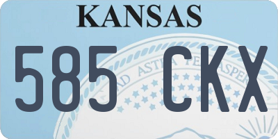 KS license plate 585CKX