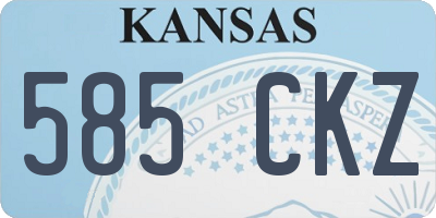 KS license plate 585CKZ