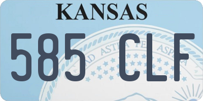 KS license plate 585CLF
