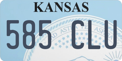 KS license plate 585CLU