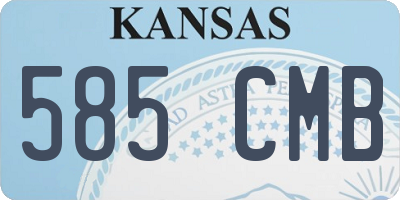 KS license plate 585CMB