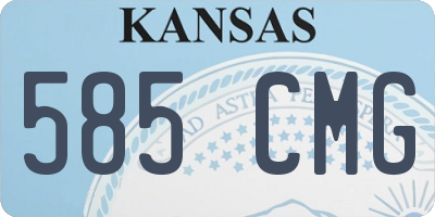 KS license plate 585CMG