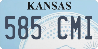KS license plate 585CMI