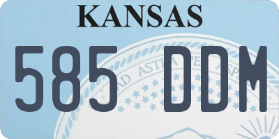 KS license plate 585DDM