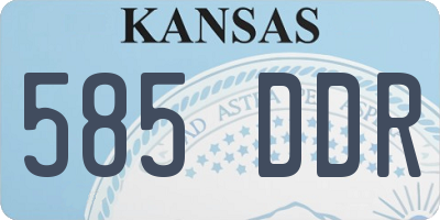 KS license plate 585DDR