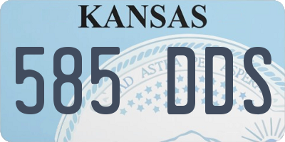 KS license plate 585DDS