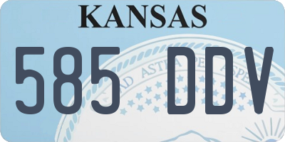 KS license plate 585DDV