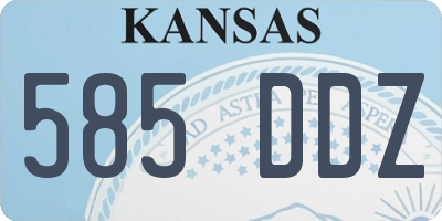 KS license plate 585DDZ