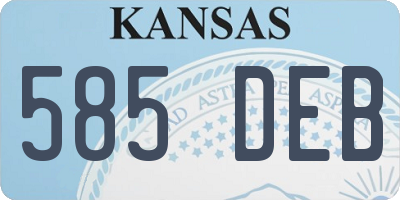 KS license plate 585DEB