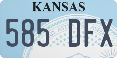 KS license plate 585DFX