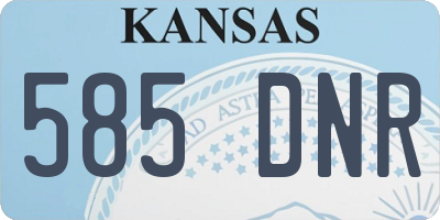 KS license plate 585DNR