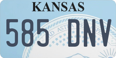 KS license plate 585DNV