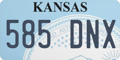 KS license plate 585DNX