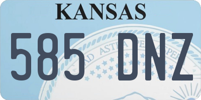 KS license plate 585DNZ