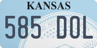 KS license plate 585DOL