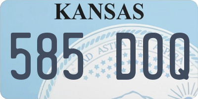 KS license plate 585DOQ