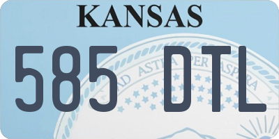 KS license plate 585DTL