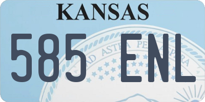 KS license plate 585ENL