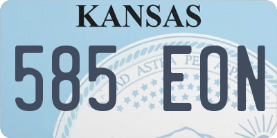 KS license plate 585EON