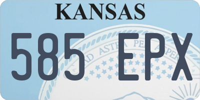KS license plate 585EPX