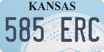 KS license plate 585ERC