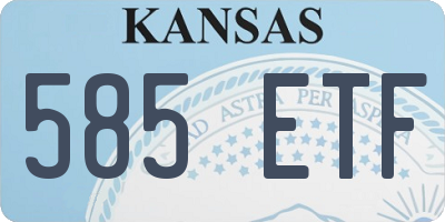 KS license plate 585ETF
