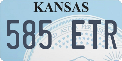 KS license plate 585ETR