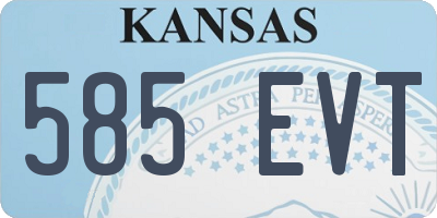 KS license plate 585EVT