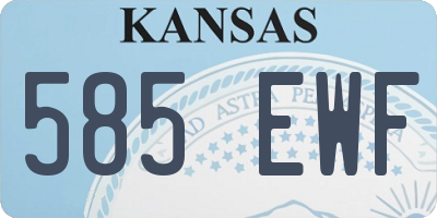 KS license plate 585EWF