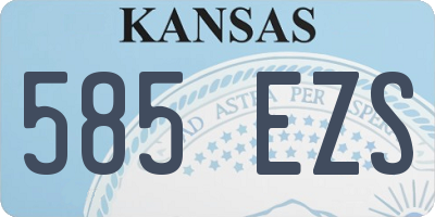 KS license plate 585EZS