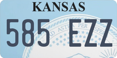 KS license plate 585EZZ