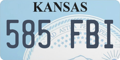 KS license plate 585FBI