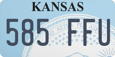 KS license plate 585FFU