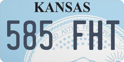 KS license plate 585FHT