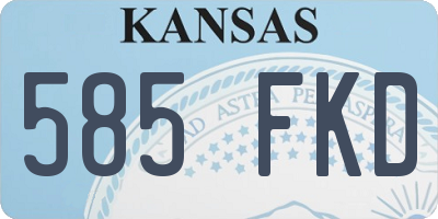 KS license plate 585FKD