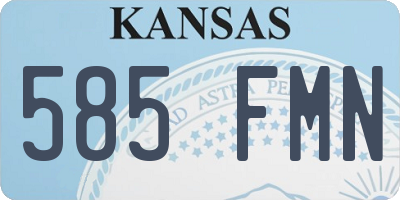 KS license plate 585FMN