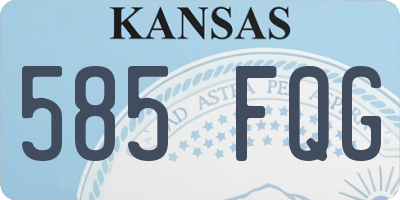 KS license plate 585FQG